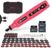 Mini Cordless Rotary Tool 3.7V 5-Speed Kit w/ 111 Accessories for Engraving, San