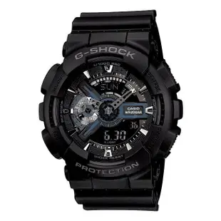 CASIO 卡西歐 GA-110-1B GA110 手錶 55mm G-Shock 黑色 指針 液晶螢幕 消光灰 防水