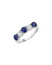 Diana M 14K 1.31 ct. tw. Lab-Grown Diamond & Lab-Grown Sapphire Five-Stone Ring