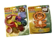 Nuby Icy Bite And Yogi Soothing Teether BPA Free Sooths Sore Gums Quality 3m +