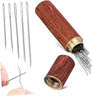 Operitacx Embroidery Set 25pcs Steel Sewing Needles Large Eye for Threads and Needles Pack for Hand Sewing Knitting Projects