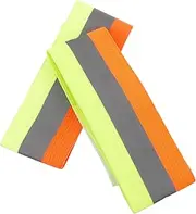 Kisangel 1 Pair Reflective Bracelet Band Run Sconce Track Light up Gear Headlamp LED Tape Headlight Belts Lighted Fanny Jumper Adjustable Seat Road Illuminated Sensor Elastic Scooter Night