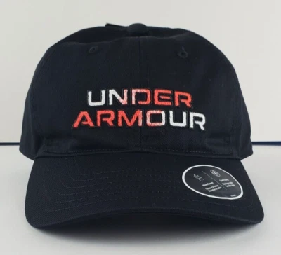 Under Armour Kids Cap/Youth Branded Logo Hat Cap- Black/Red OSFM