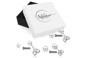 Solid 925 Sterling Silver Ball Earrings 3 Pieces Set