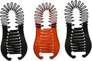 WRITWAA 6pcs Side Comb Style Ponytail Holder Clip Material Flexible Ponytail Banana Clip with Elastic Banana Hair Accessories Plastic