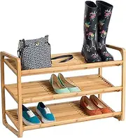 Honey-Can-Do SHO-01599 Bamboo 3-Tier Shoe Shelf
