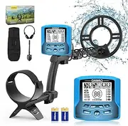 OMMO Metal Detector for Adults With Adjustable Stem, 5 Detection Modes, Higher Accuracy Gold Detector, IP68 Waterproof Coil for Detecting Treasure