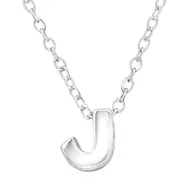Sterling Silver Letter J Necklace