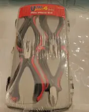 Ultra Steel 4 Piece Mini Pliers Set 41/2" long nose, Linesman, Diagonal, Cutting