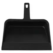 Impact 700 Heavy-duty Plastic Dust Pan, 12w X 12d X 4h, Black, 12/carton