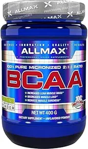 ALLMAX Nutrition BCAA Instantized 2 1 1 Ratio Unflavored Powder 400 g