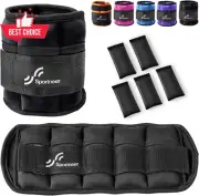 Ankle Weights Adjustable 3.18Kg Pair 1.6Kg Each Leg Arm Wrist Weight Fitness