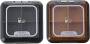 2pcs Box Medicine Storage Box Pocket Case Pill Case Holder Portable Pill Organizer Square Medicine Container Small Open Lid Holder Mini Pp