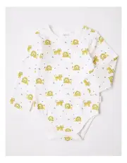 [Sprout] Essential Lion Bodysuit in White