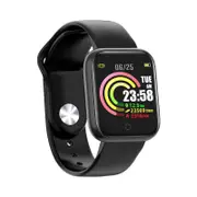 QW21 Heart Rate Blood Pressure Oxygen Monitor Multi-sport Modes Intelligent Alarm Clock Smart Watch BLACK COLOR