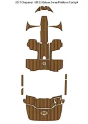 2015 Chaparral H-20 21 Deluxe Swim Platform Cockpit Pad Boat EVA Teak Flooring