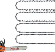 4 Pack 20 Inch Chainsaw Chain 72 Drive Links .050" Gauge 3/8" Pitch, Replacement Chains 20" Chain Saw Chain Fits for Husqvarna 455 Rancher Chain Stihl Makita Chainsaw and More