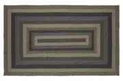 IHF Home Decor 27" x 48" Farmyard Braided Area Rug Rectangle Fabric Jute
