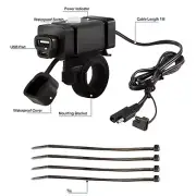 Waterproof Motorcycle Handlebar QC3.0 USB PD Fast Charging Phone Charger Holder