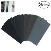 28 Pcs Dry Wet Sandpaper Waterproof Dustless Car Buffing Child