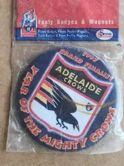 ADELAIDE CROWS -AFL Footy badges 1997 GRAND FINALIST sealed in original packet