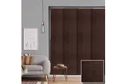 Linen Texture Panel Blinds 140cm~360cm(W)x230cm(D) Coffee