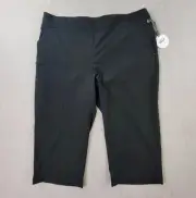 Zenergy Pants Womens Large Black NEW Chicos Kyle Pull On Crop Golf Athleisure