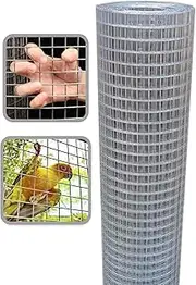 Hardware Cloth, 1/2 Inch Wire Fence, Stainless Steel 304 Welded Wire Mesh, Poultry Wire Fencing, Chicken Hoop Fence Mesh Roll, Rabbit, Animal Enclosure(1mx9m(39inx29.5ft))
