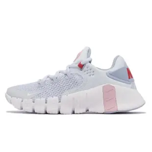 【NIKE 耐吉】訓練鞋 Wmns Free Metcon 4 女鞋 淺藍 粉 復古 經典 健身 運動鞋(CZ0596-003)