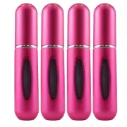 4 x Pink Refillable Perfume Atomiser 5ml Spray Pump Portable Bottles Travel