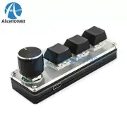 Type C Programming Custom Knob Keyboard RGB 3 Keys Copy Paste Mini Button+Cable