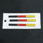 3x Matte Black Germany Flag Metal Emblem Sticker Badge Decal Racing Fender Turbo (for: Peugeot)