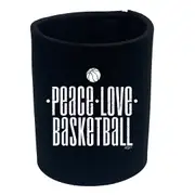 Peace Love Basketball - Funny Novelty Stubby Holder