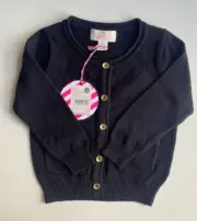 Pumpkin Patch baby girl size 3-6 months black knitted button up cardigan, BNWT