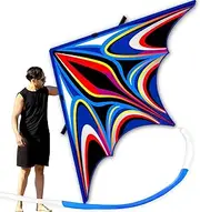 SGftre Blue Large Delta Kite for Kids & Adults，Extremely Easy to Fly for Beginners，Kites for Beach Trip Park Family Outdoor Activities