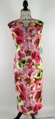 Cece Summer Tropics Dress Size 6 Azalea Bloom NWT