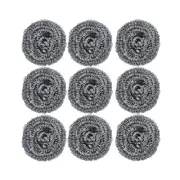 9 Pcs Stainless Steel Sponges Scourers Stainless Steel Wool Scrubbers Pad Cle...