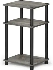 New Nightstand Oak Grey Modern Side Table Tall End Living Room Bedside Indoor