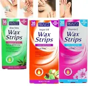 Wax Strips Hair removal Strip Leg Body Bikini Face All Skin Type Quick Clean