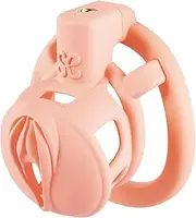 Male Chastity Cage, Small Chastity Device with 3 Sizes Rings and Invisible Lock for Man Penis Exercise Bondage Gear & Accessories Lightweight Adult Sex Toys (S)
