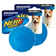 2x Nerf Dog 2.5" Small Tire Squeak Ball Interactive Rubber Textured Small Dog