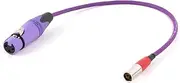 ROBAUN 0.3-15M 3PIN XLR Colored Baking Paint Male/Female Connector to Mini XLR 3Pin Male/Female Cable(F to Mini M-VT,1m)