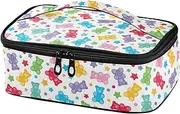 Reusable Lunch Bag for Women Men Colorful Gummy Bears Stars Mini Insulated Lunch Box Portable Lunch Pail for School Office Picnic