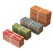 Coin Wrappers Assorted 500 Flat Stripped Coin Roll Wrappers for All Coins Inc...