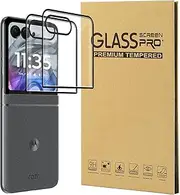 [CONAPIKA] Exteior Screen Protector for Motorola Razr 60/Razr 2025, 2 Pack 9H Hardness Scratch Resistant 3D Curved Tempered Glass Film HD Clear Fingerprint Sensor Compatible Bubble Free Screen Guard