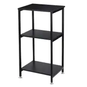 Tall End Side Table,Nightstand with 3-Tier Storage Shelf for Living Room Bedroom