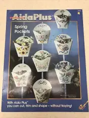 New Vintage CROSS STITCH Flower Aida Plus Zweigart Spring Pockets LEAFLET