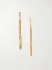[SAINT LAURENT] SAINT LAURENT - Tassel Gold-tone Earrings - One size One size Gold