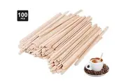 Vivva 50/100pcs Wooden Craft Stick Paddle Pop Stick Coffee Tea Ice Cream Stirrers Mixer Popsicle