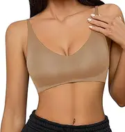 [DuBom] Women Bras Plus Size Sexy European and American Large Size Ice Silk Thin Women's Underwear Small Chest Push Up Comfortable Breathable No Steel Ring Bra Padded Bra No Underwire